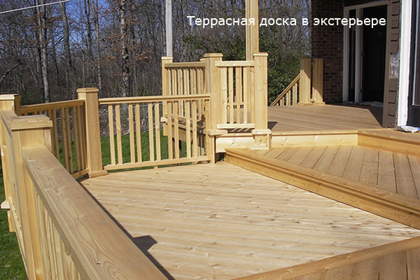 террасная доска в экстерьере