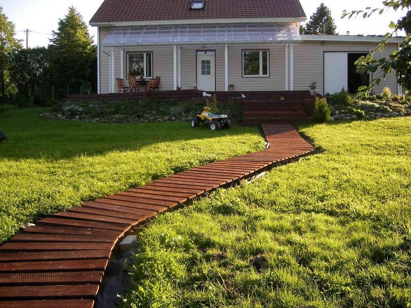 Как сделать дорожку из лиственницы